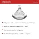 Ver mais imagens de Potiche Decorativo de Vidro Transparente 11x12x12cm Tampa Enfeite Sala Mesa