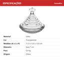 Ver imagem 5 de Potiche Decorativo de Vidro Transparente 11x12x12cm Tampa Enfeite Sala Mesa