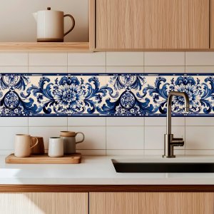 Faixa Decorativa Adesiva (autocolante) - Floral de Lisboa