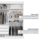 Ver mais imagens de Guarda Roupa Casal 4 Portas 3 Gavetas Roma 100% MDF Branco