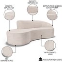 Ver imagem 3 de Sofá Living 2 Lugares 180cm Braço Direito Mozart D06 Linho Cru - Mpozenato