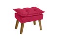 Ver imagem 3 de Kit 2 Poltronas Decorativas Opala e Puff Opala Suede Vermelha Su Decor