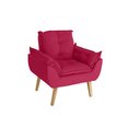 Ver imagem 2 de Kit 2 Poltronas Decorativas Opala e Puff Opala Suede Vermelha Su Decor