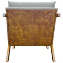 Ver imagem 6 de Kit 2 Poltronas Laura Moderna Corino e Linho Cores Pé Castanho