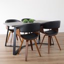 Ver imagem 1 de Conjunto Sala de Jantar Mesa Romã G 160x90cm com 4 Cadeiras Betina Giratória Pu
