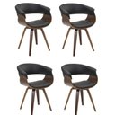 Ver imagem 2 de Conjunto Sala de Jantar Mesa Romã G 160x90cm com 4 Cadeiras Betina Giratória Pu