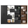 Conjunto Home Office 4 Peças 3 Estante 1 Armário Espresso Móveis - 1