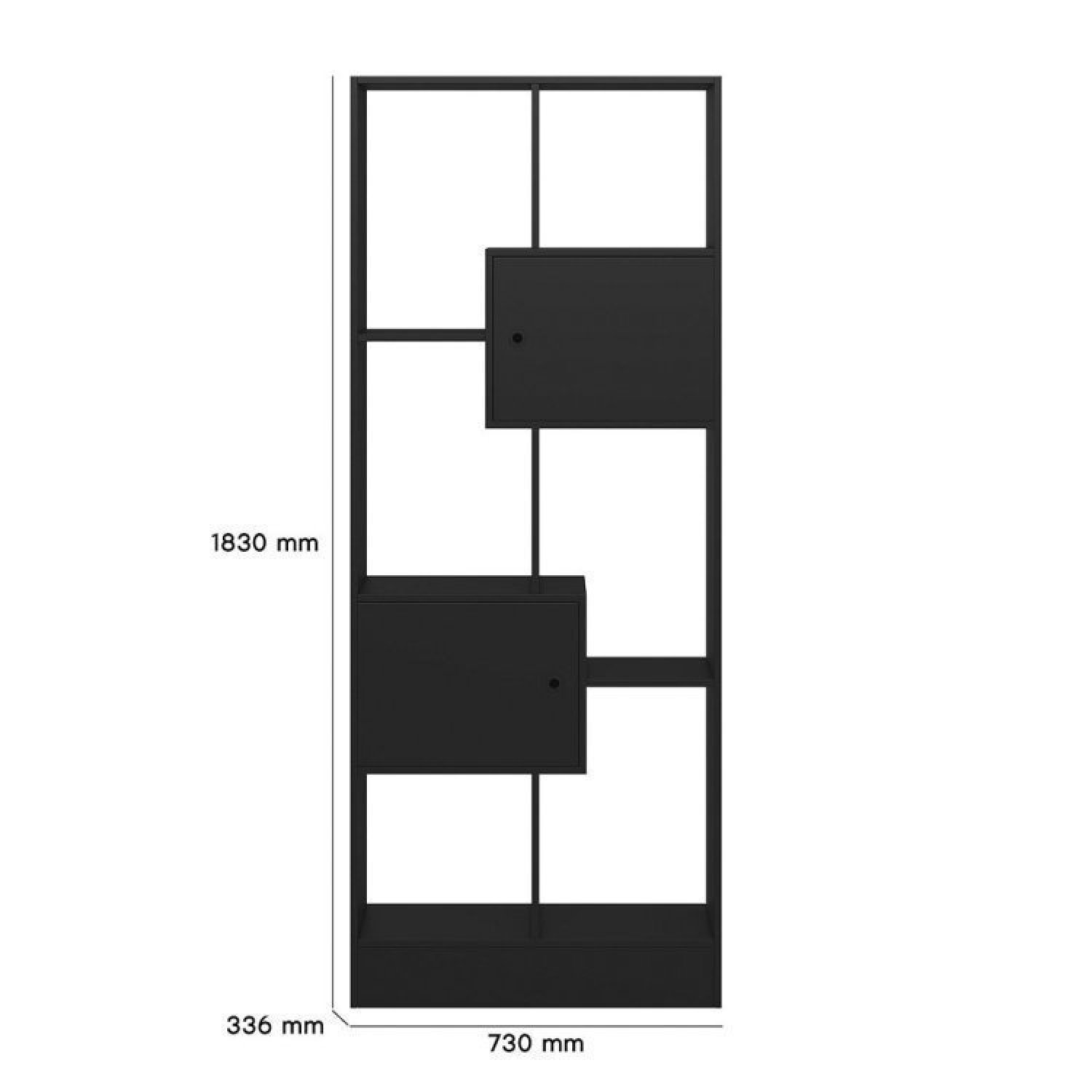 Conjunto Home Office 4 Peças 3 Estante 1 Armário Espresso Móveis - 3