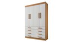 Ver imagem 1 de Guarda Roupa Roupeiro Monaco Plus 4 Portas Cinamomo Off White - D'doro