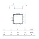 Ver imagem 3 de Ralo Sifonado Reversível ABS 13x13cm Regulável Odem