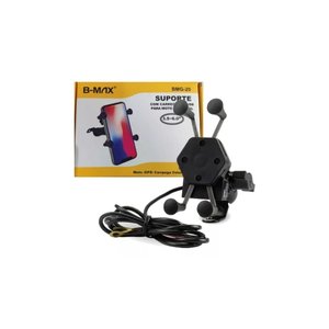 Suporte para Moto com Garra X e com Carregador B-max Bmg-20