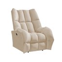Ver imagem 2 de Poltrona do Papai Reclinável Elétrica Rayka Veludo Bege Base em Ferro