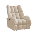 Ver imagem 2 de Poltrona do Papai Reclinável Elétrica Rayka Veludo Bege Base em Ferro