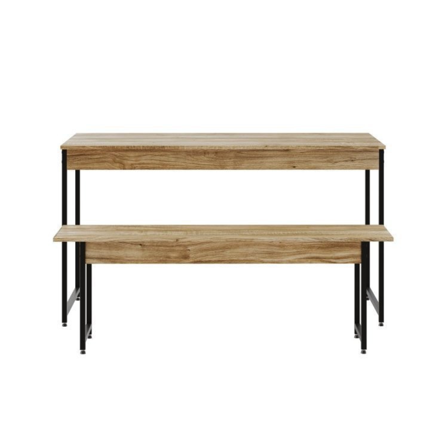 Conjunto Mesa de Jantar com 1 Banco e 4 Cadeiras Eames Base Madeira Espresso Móveis - 5