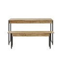 Ver imagem 5 de Conjunto Mesa de Jantar com 1 Banco e 4 Cadeiras Eames Base Madeira Espresso Móveis Bege