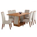 Ver imagem 2 de Mesa de Jantar 6 Lugares Opala Mel/bege - Viero Móveis