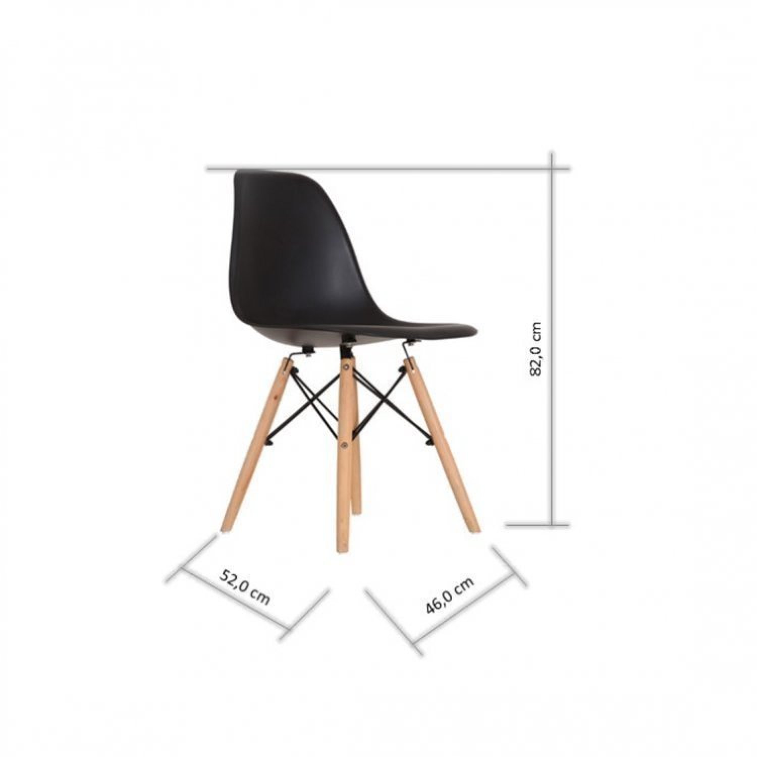 Conjunto Mesa de Jantar com 2 Banco e 2 Cadeiras Eames Base Madeira Espresso Móveis - 10