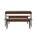 Ver imagem 5 de Conjunto Mesa de Jantar com 2 Banco e 2 Cadeiras Eames Base Madeira Espresso Móveis Marrom