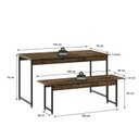 Ver imagem 4 de Conjunto Mesa de Jantar com 2 Banco e 2 Cadeiras Eames Base Madeira Espresso Móveis Marrom