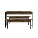 Ver imagem 5 de Conjunto Mesa de Jantar com 2 Banco e 2 Cadeiras Eames Base Madeira Espresso Móveis Marrom