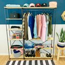 Ver imagem 2 de Armário Arara Closet Completo Modular Ample Natural e Preto