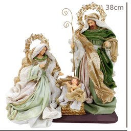 Sagrada Familia em Tecido e Resina 38cm com 3 Pçs - 3