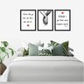 3 Quadros Decorativos Mãos dadas Quarto Casal Sala MDF 30x40:Preto - 2