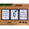 3 Quadros Decorativos Mãos dadas Quarto Casal Sala MDF 30x40:Preto - 1