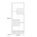 Ver imagem 4 de Conjunto Home Office 3 Peças Mesa para Escritório Gamer e 2 Estantes para Livros Espresso Móveis Branco