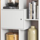 Ver imagem 6 de Conjunto Home Office 3 Peças Mesa para Escritório Gamer e 2 Estantes para Livros Espresso Móveis Branco