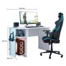 Conjunto Home Office 3 Peças Mesa para Escritório/Gamer e 2 Estantes para Livros Espresso Móveis - 15