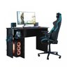 Conjunto Home Office 3 Peças Mesa para Escritório/Gamer e 2 Estantes para Livros Espresso Móveis - 16
