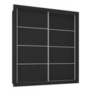 Ver imagem 7 de Guarda-roupas Casal 2 Portas de Correr 4 Gavetas Chicago Multimóveis Mp4315 Preto Preto