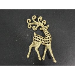 Kit Rena Elegante Natal Gliter Dourado Pendente 13cm 6 Peças Enfeite Árvore - Master Christmas - 3