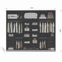 Ver imagem 5 de Guarda Roupa Casal 3 Portas com Espelho 6 Gavetas Veneto