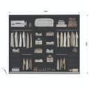 Ver imagem 5 de Guarda Roupa Casal 3 Portas com Espelho 6 Gavetas Veneto