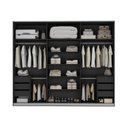 Ver imagem 3 de Guarda Roupa Casal 3 Portas com Espelho 6 Gavetas Veneto