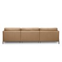 Ver imagem 7 de Sofá Decorativo Karine 5 Lugares Sala de Estar 330cm com Chaise Pés em Aço Couro Nude G88 - Gran Bel