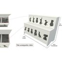 Ver imagem 2 de Expositor de Ração: Pet Box Kids 12 Divisões Vetorial Móveis