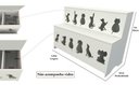Ver imagem 2 de Expositor de Ração: Pet Box Kids 12 Divisões Vetorial Móveis