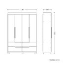 Ver imagem 4 de Guarda Roupa Solteiro 4 Portas 4 Gavetas Doble