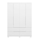 Ver imagem 3 de Guarda Roupa Solteiro 4 Portas 4 Gavetas Doble Branco