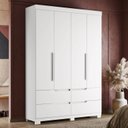 Ver imagem 2 de Guarda Roupa Solteiro 4 Portas 4 Gavetas Doble