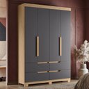 Ver imagem 2 de Guarda Roupa Solteiro 4 Portas 4 Gavetas Doble 