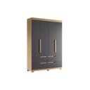 Ver imagem 3 de Guarda Roupa Solteiro 4 Portas 4 Gavetas Doble 