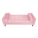 Ver imagem 3 de Recamier Baú Félix Solteiro 195 cm Suede - Doce Sonho Móveis ML/R1/FELIX/195/B/S Rosa Bebê