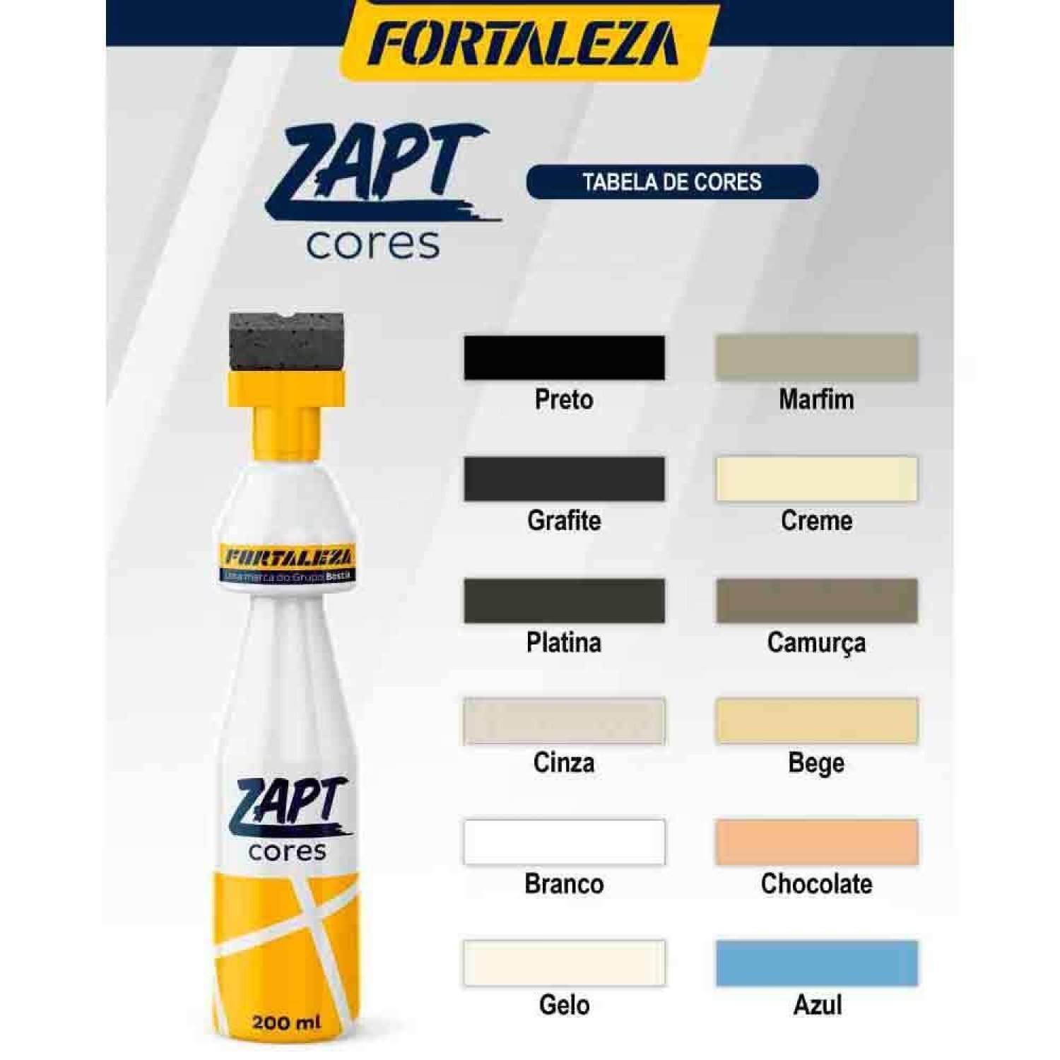 Kit Tinta para Rejunte 200ml Cinza Zapt - 8