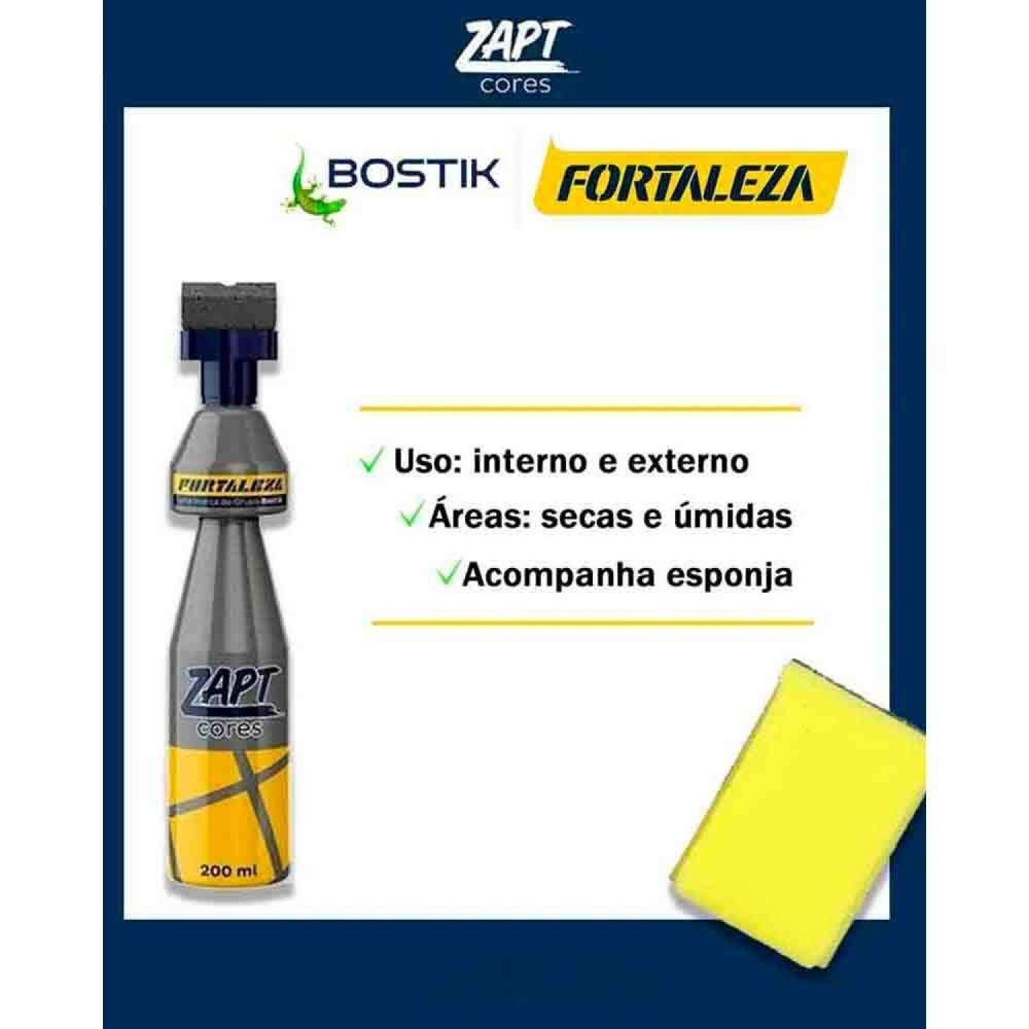 Kit Tinta para Rejunte 200ml Cinza Zapt - 5