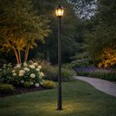Ver imagem 2 de Kit 4 Postes 1,71m Luminária Grega Preto Jardim E27 Lente Fosca Clássico Dital
