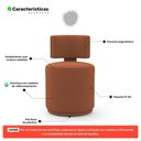 Ver imagem 7 de Kit 02 Puffs Decorativos Orgânicos Living Melis Minimalista Veludo Terracota - Desk Design